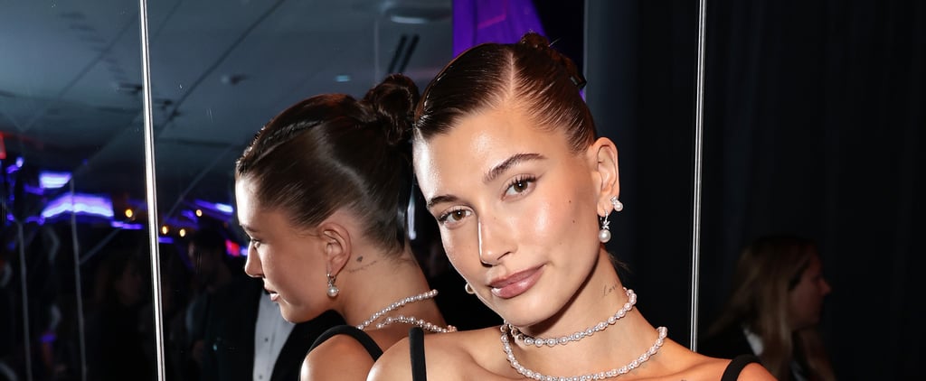 Hailey Bieber's Glazed Aura Nails: See Photos