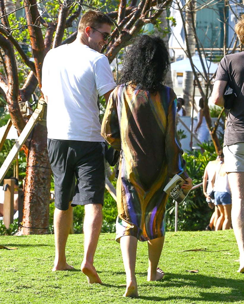 Robert Pattinson and FKA Twigs took a stroll in Miami on Sunday.