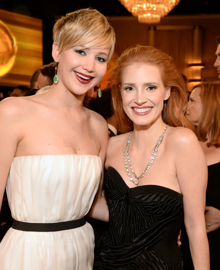 Jennifer Lawrence and Jessica Chastain had matching smiles