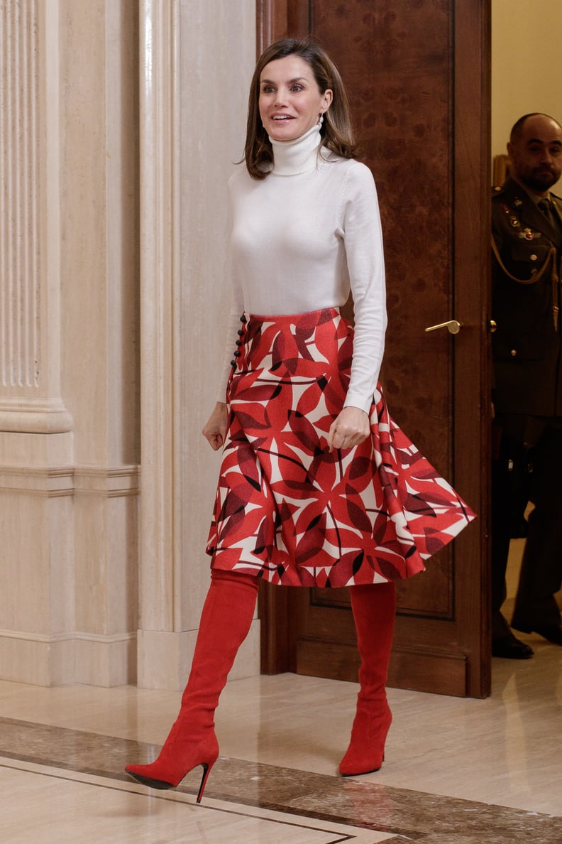 Letizia in Carolina Herrera, March 2018