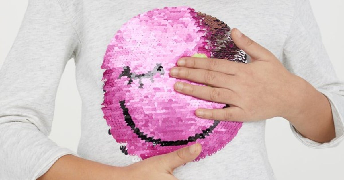 Flip sequin emoji shirt shop