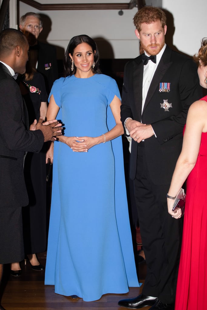 Meghan Markle Blue Safiyaa Dress in Fiji October 2018