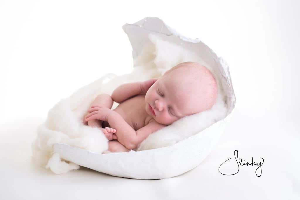 Newborn Photos in Baby Bump Cast Molds