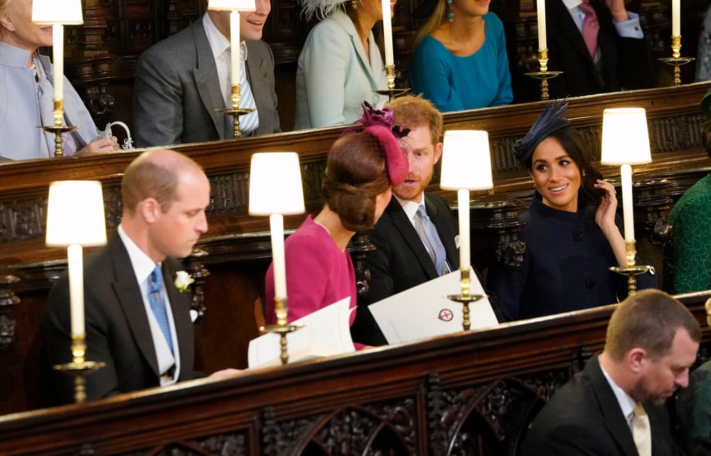 Meghan, Harry, Kate, and William at Eugenie's Wedding