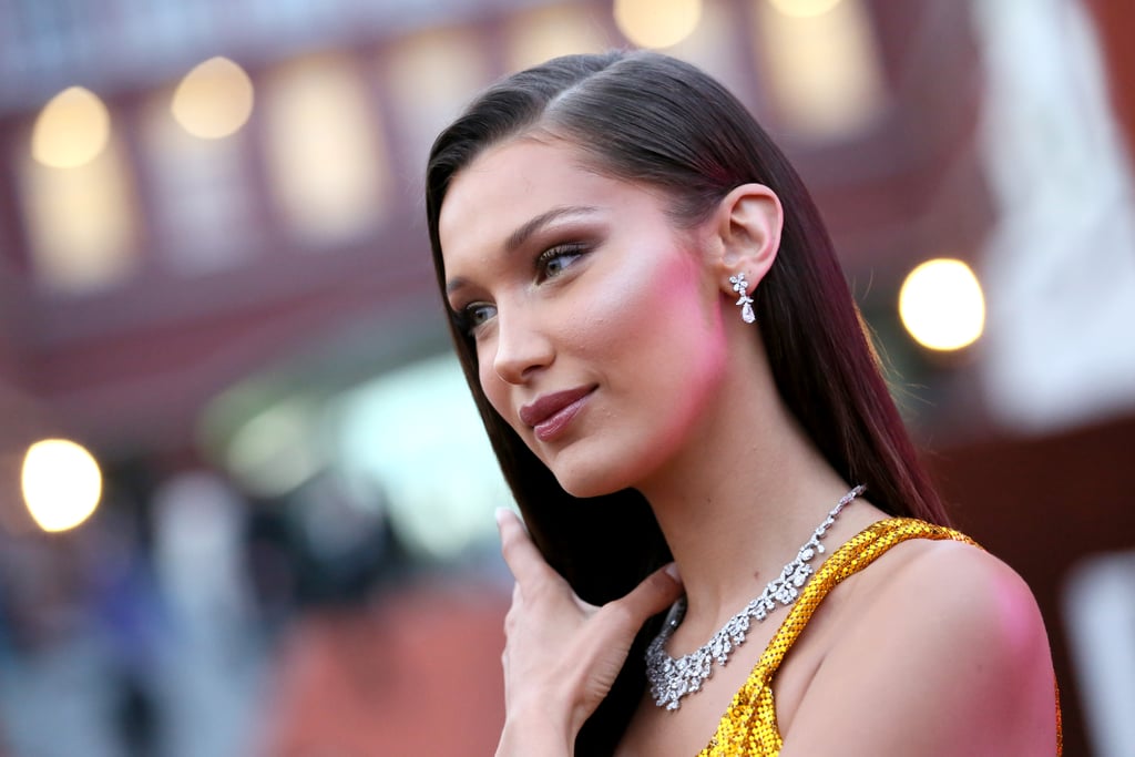 Bella Hadid Gold Versace Dress in Italy | POPSUGAR Fashion Photo 4