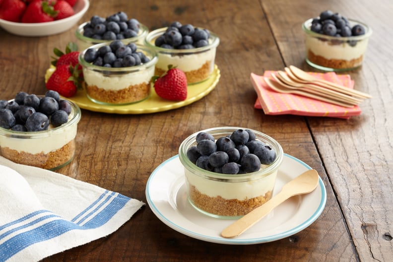 Mini Layered Blueberry Cheesecake Pies