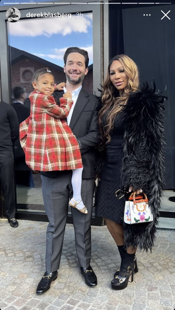 Serena Williams, Olympia, and Alexis Ohanian During Milan Fashion Week