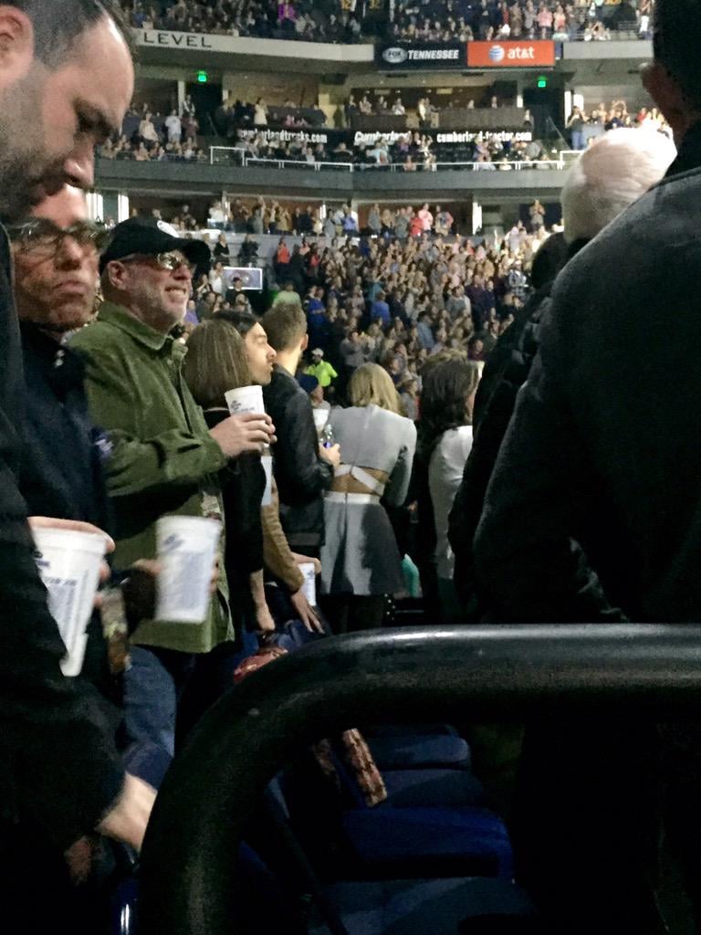 The pair was spotted sitting together at Kenny Chesney's concert.