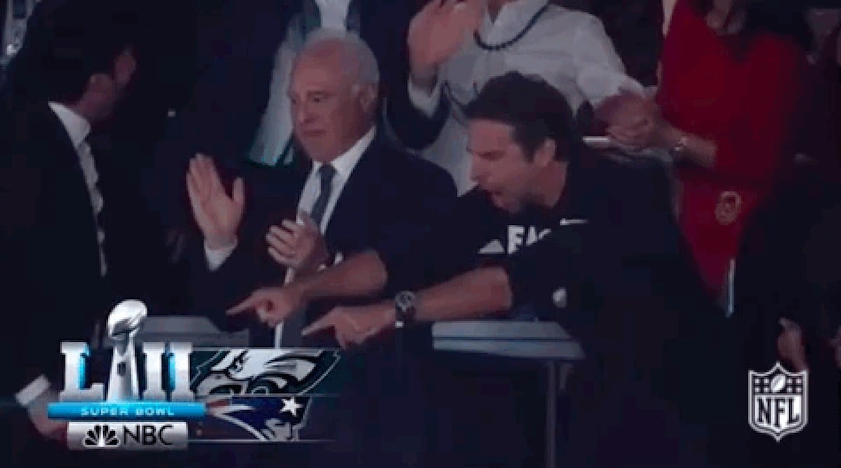 Philadelphia Eagles super fan Bradley Cooper is living his best