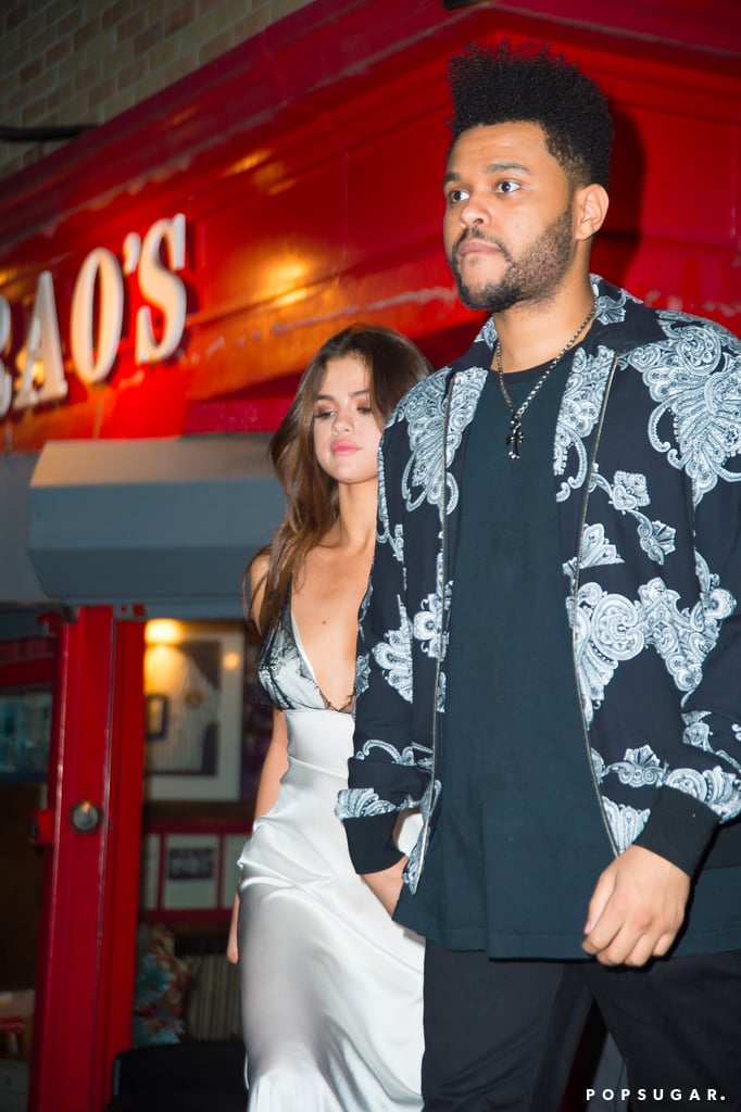 Selena Gomez Slip Dress With The Weeknd | POPSUGAR Fashion