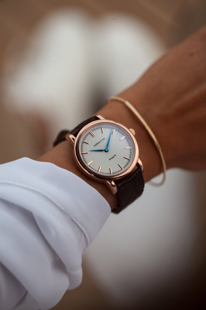 "I bought my boyfriend the men's version of this Corniche watch ($365) for his birthday, and every time he wears it, I want to steal it right off his wrist. Luckily, the brand just launched a women’s line, and I’m obsessed with the blue, brown, and rose gold combination of this fresh style." — SW