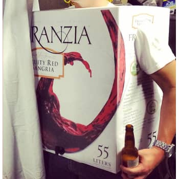 Franzia Chillable Red Box Wine Costume