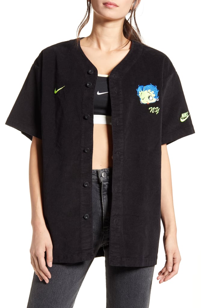 Nike x Olivia Kim Corduroy Baseball Jersey