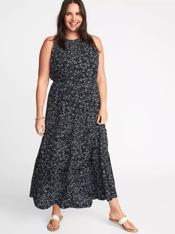 Halter Plus-Size Maxi Dress 