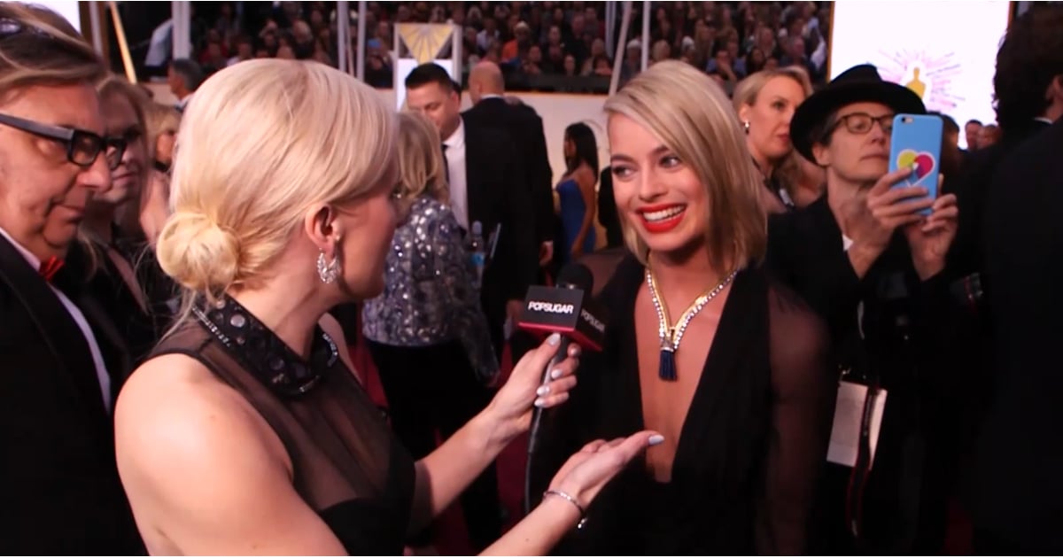 Margot Robbie Oscars Red Carpet Interview 2015 (Video) POPSUGAR Celebrity