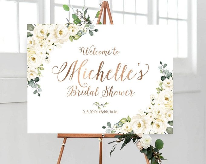 Bridal Shower Welcome Sign