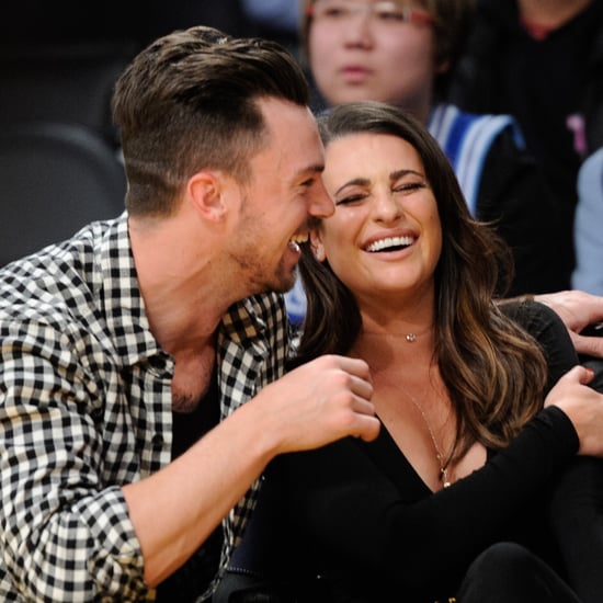 Lea Michele and Matthew Paetz at Lakers Game January 2016