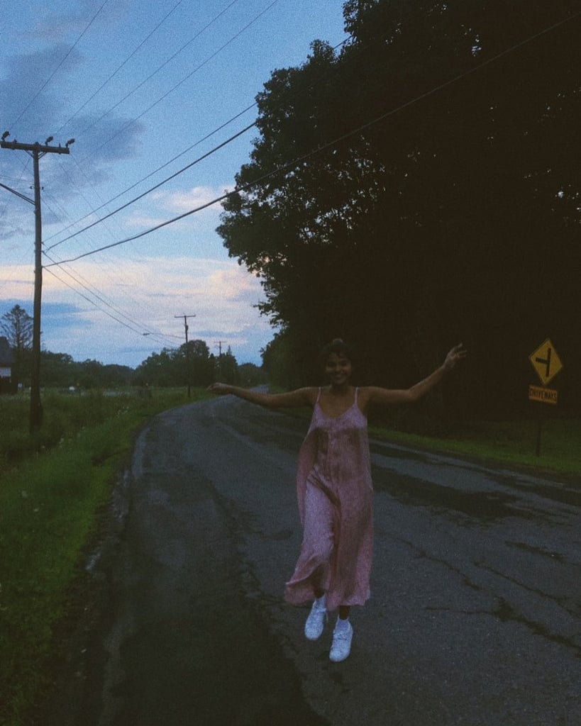 Selena Gomez's Pink Slip Dress