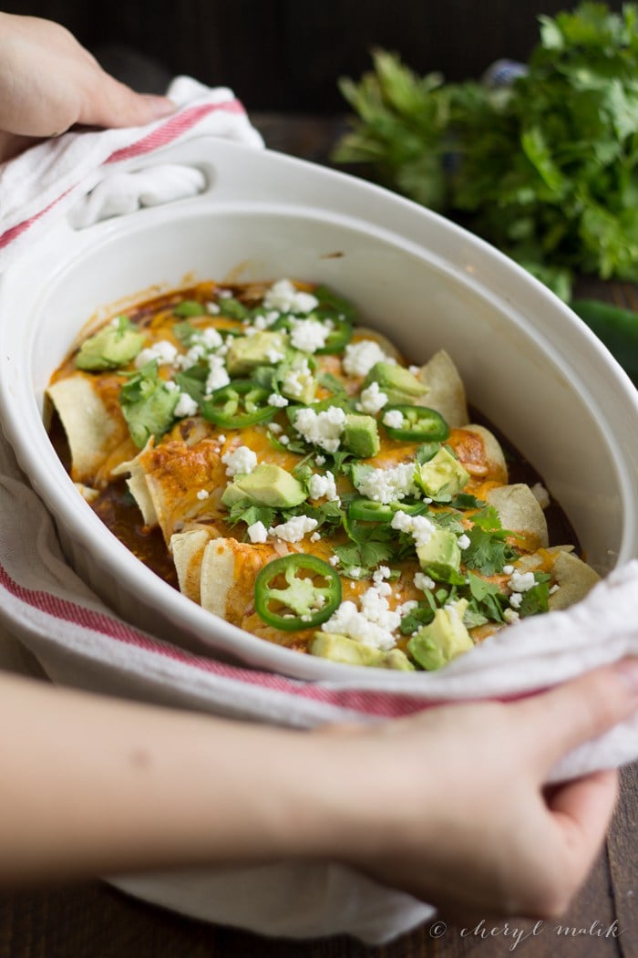 Vegetarian Enchiladas With Goat Cheese