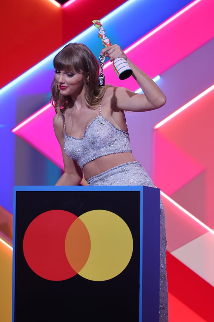 Watch Taylor Swifts Speech At The Brit Awards 2021 Popsugar Entertainment 