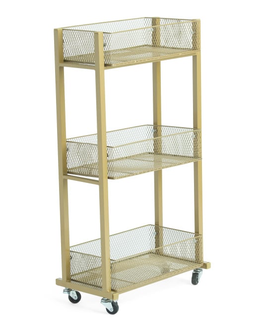 Triple Tier Metal Storage Cart