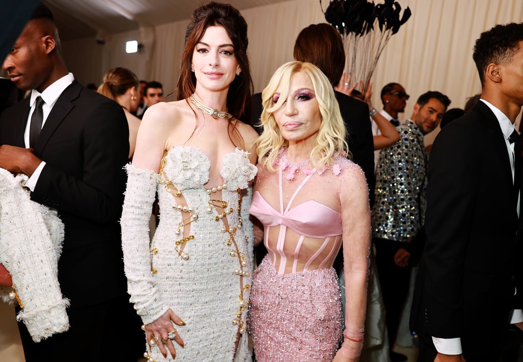 Anne Hathaway and Donatella Versace at the 2023 Met Gala