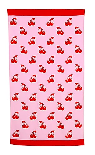 H for Happy Cherry Beach Towel