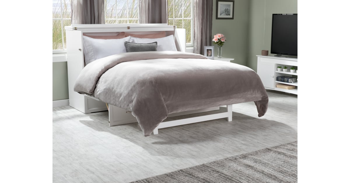 kimsey queen storage murphy bed with mattress