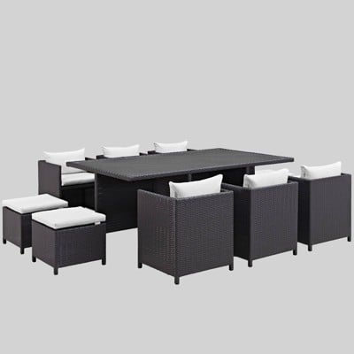 Modway Reversal 11pc Outdoor Patio Dining Set