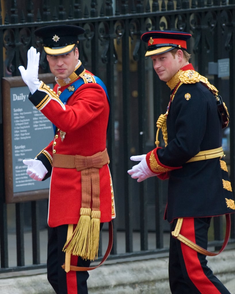 William and Harry Arriving at Westminster Abbey, 2011