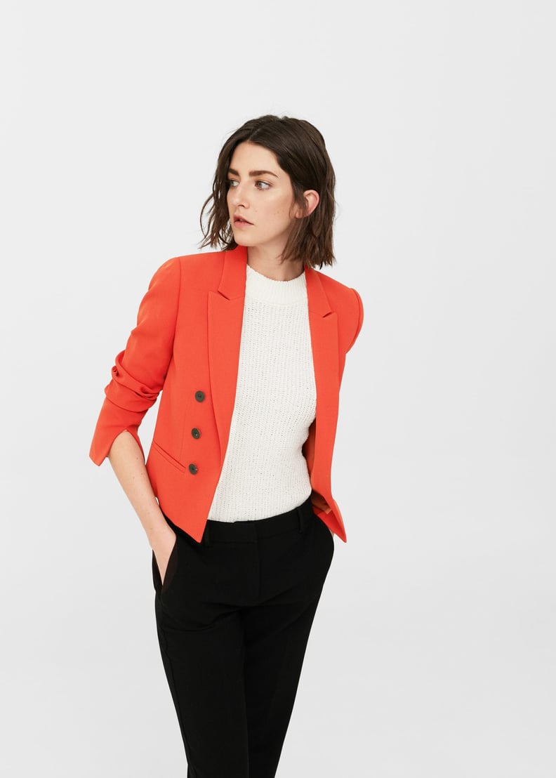 Mango Double-Breasted Blazer