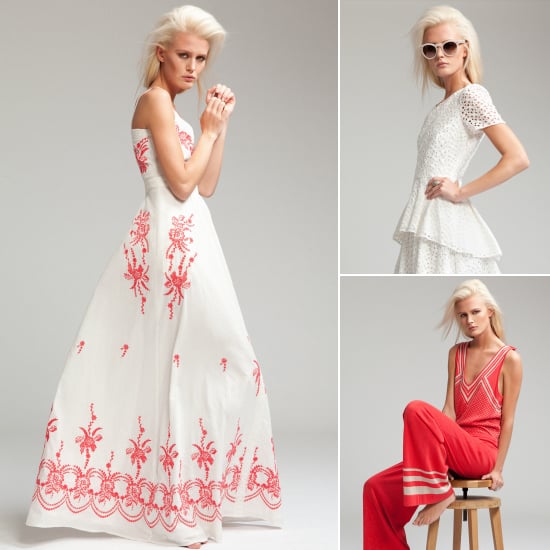 alice temperley red and white stripe