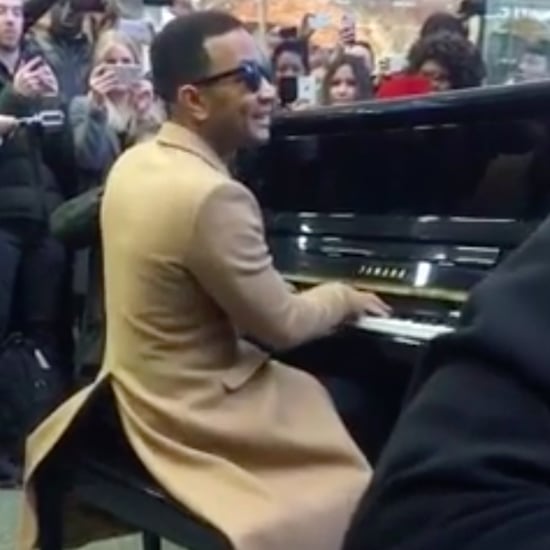 John Legend Performs in London Train Station March 2017