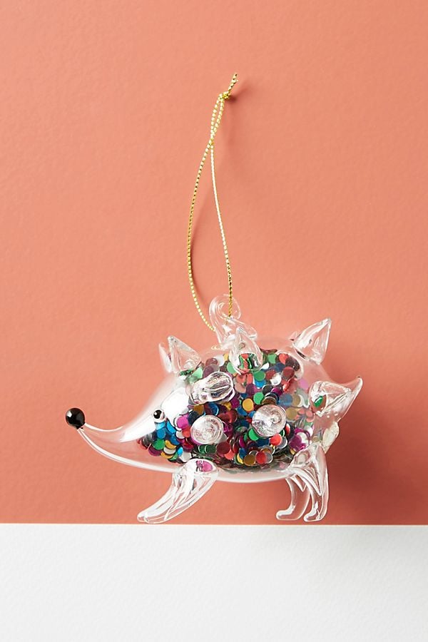 Confetti Filled Hedgehog Ornament