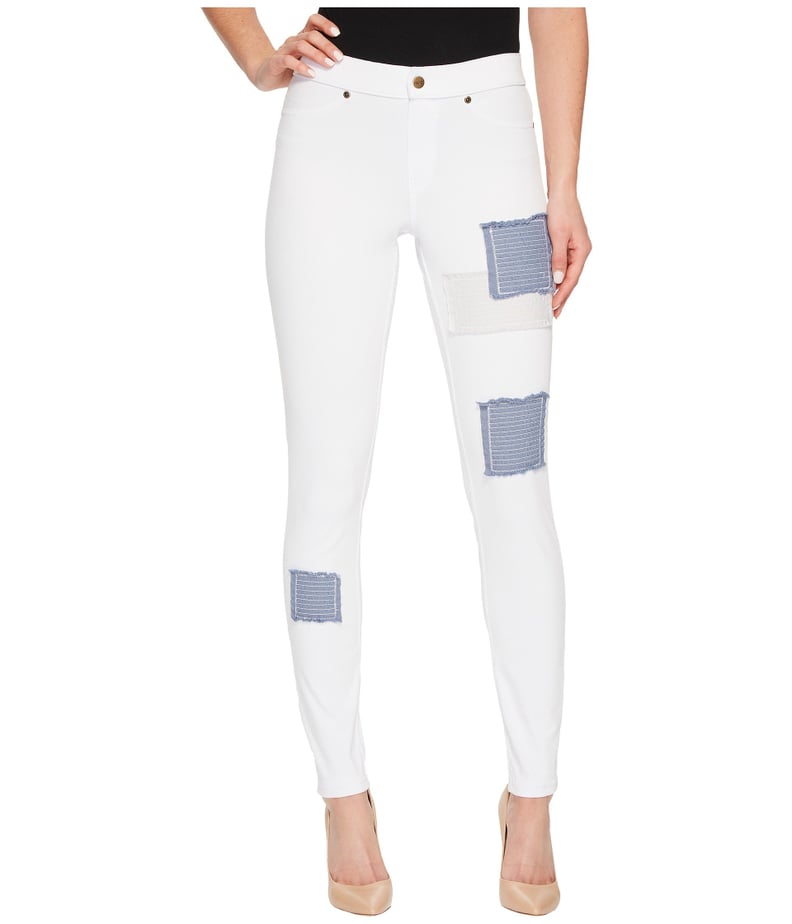 Patched Denim Leggings by HUE