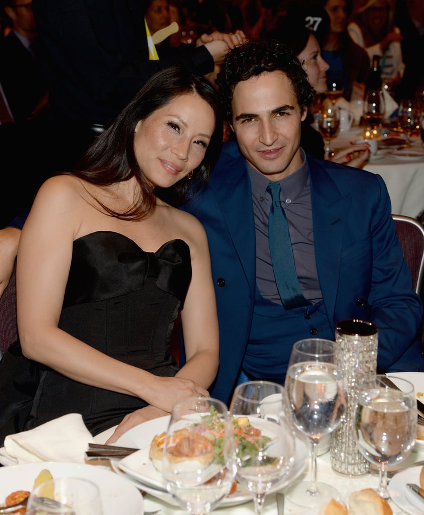 Lucy and designer Zac Posen cozied up at their table.