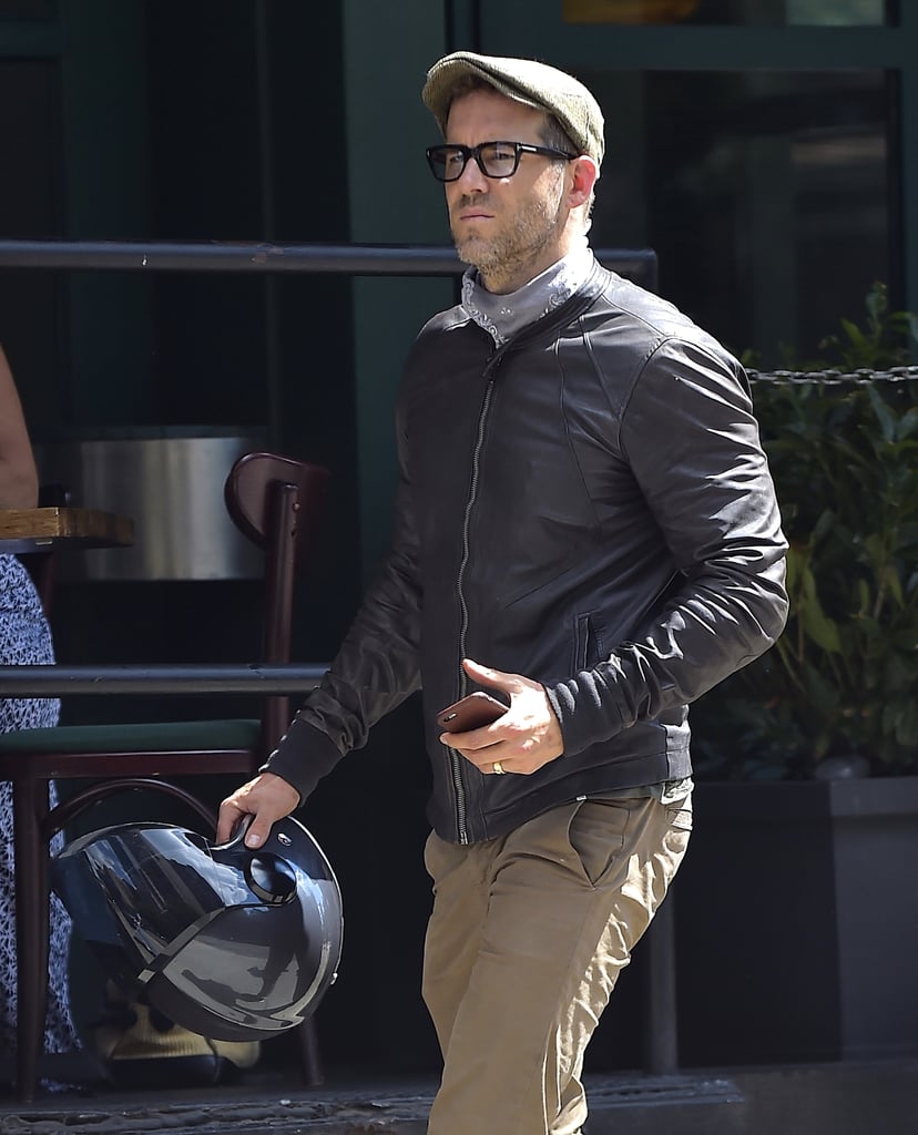 Ryan Reynolds Riding His Motorcycle in NYC August 2016 | POPSUGAR Celebrity