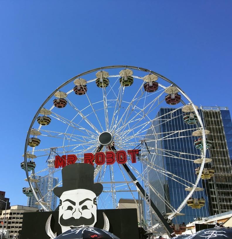 From a block away, the Mr. Robot Ferris wheel was all you could see.