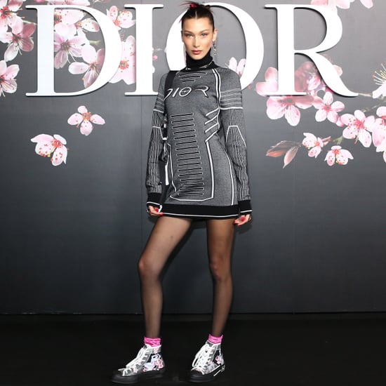 Bella Hadid Flower Sneakers at Dior Show