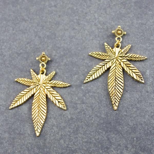 top shelf leaf earrings