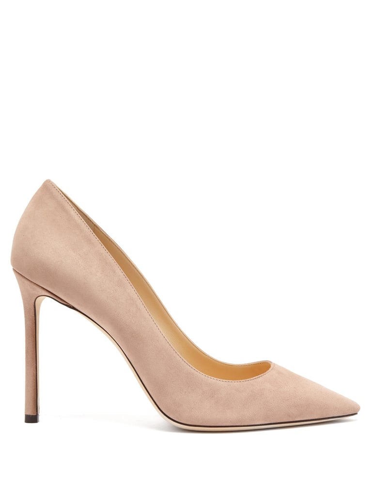 Jimmy Choo Romy 100 Suede Pumps