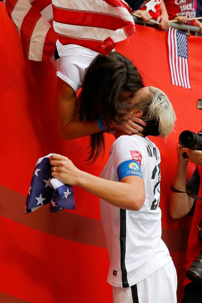 Abby Wambach Kisses Wife After Soccer Win