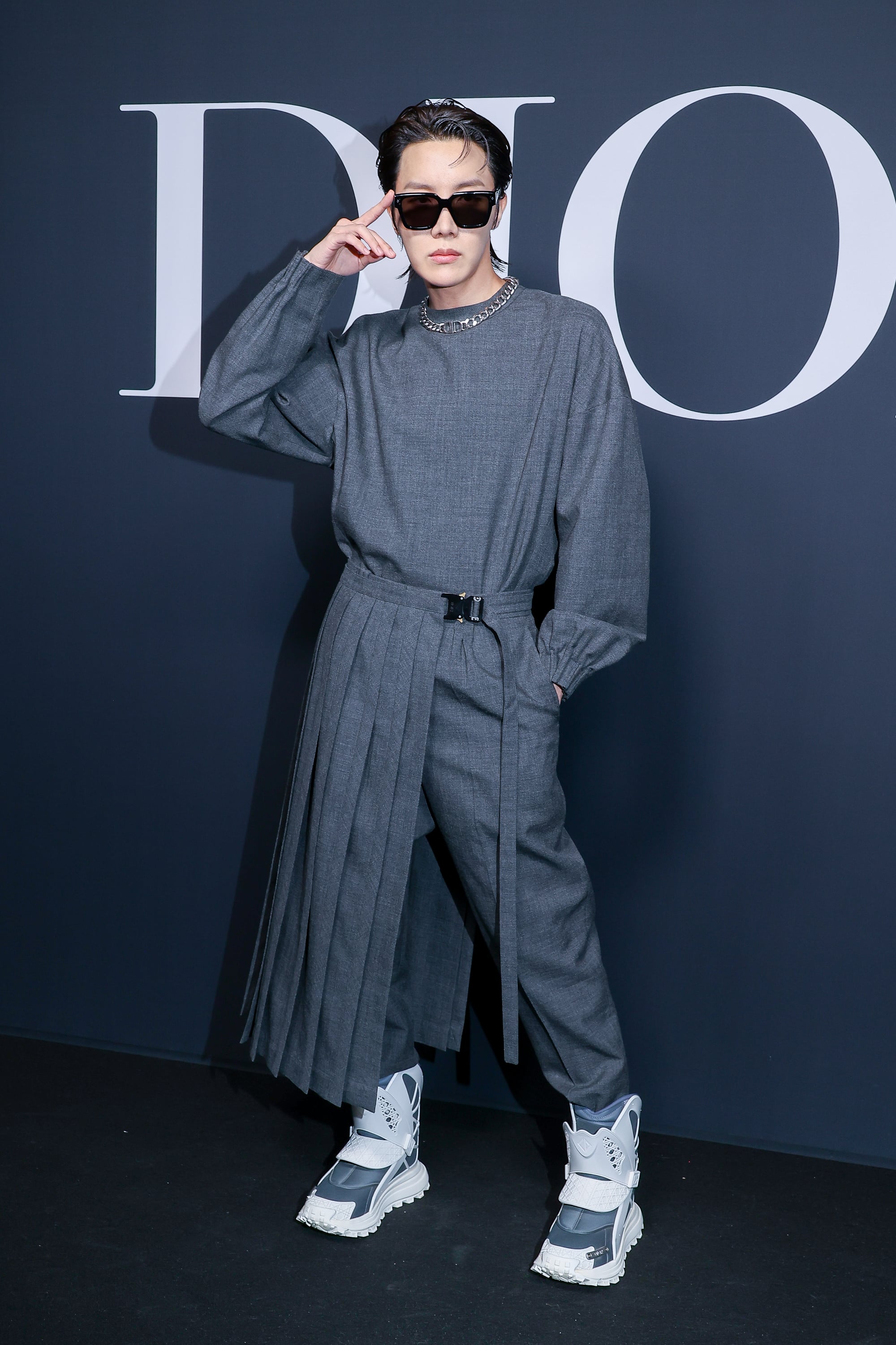 J-Hope at the Dior Homme Menswear Fall 2023 Show, Heartstopper's Kit  Connor Cements his Fashion Status at the Loewe Show in Leather Joggers