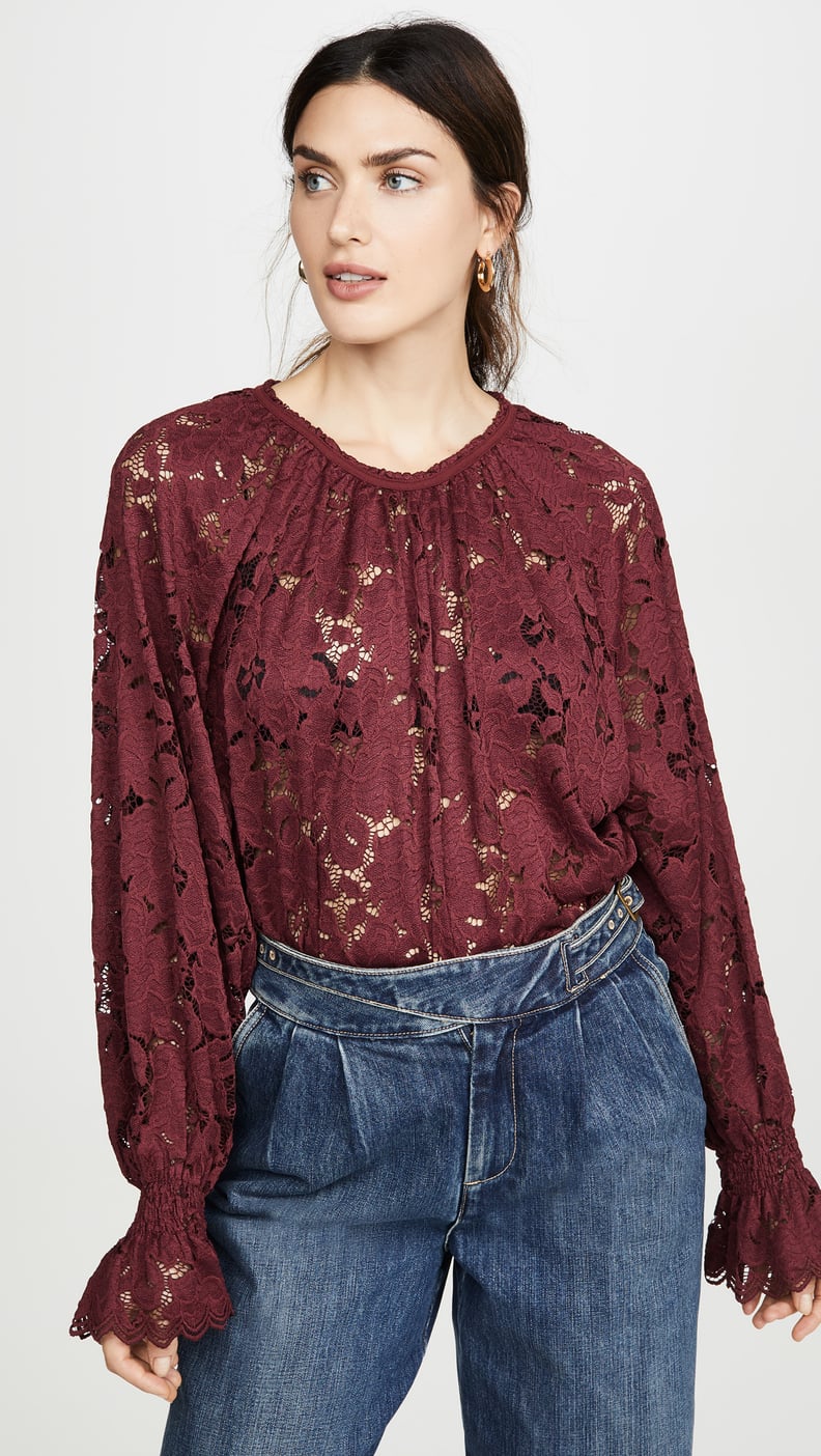 Free People Olivia Lace Top