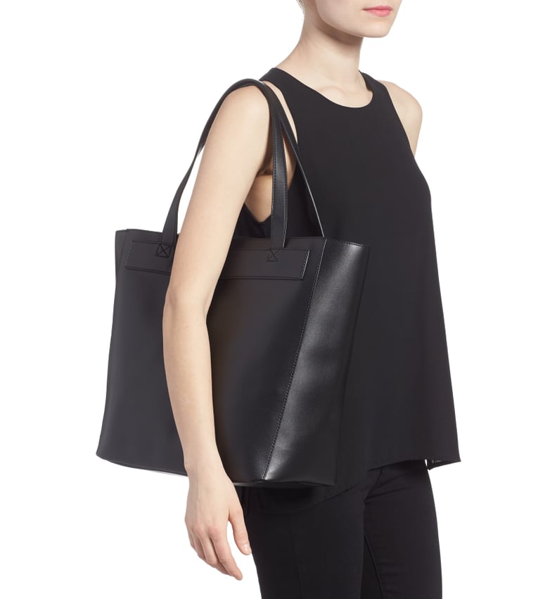 BP. Stitched Faux Leather Tote