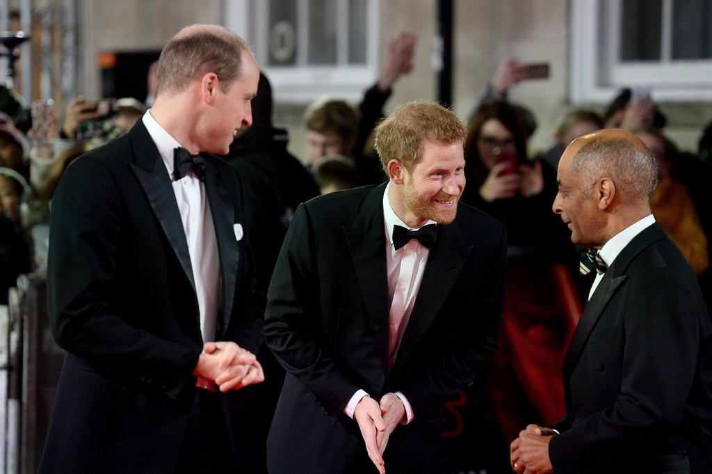 Prince William and Harry Star Wars Last Jedi Premiere 2017