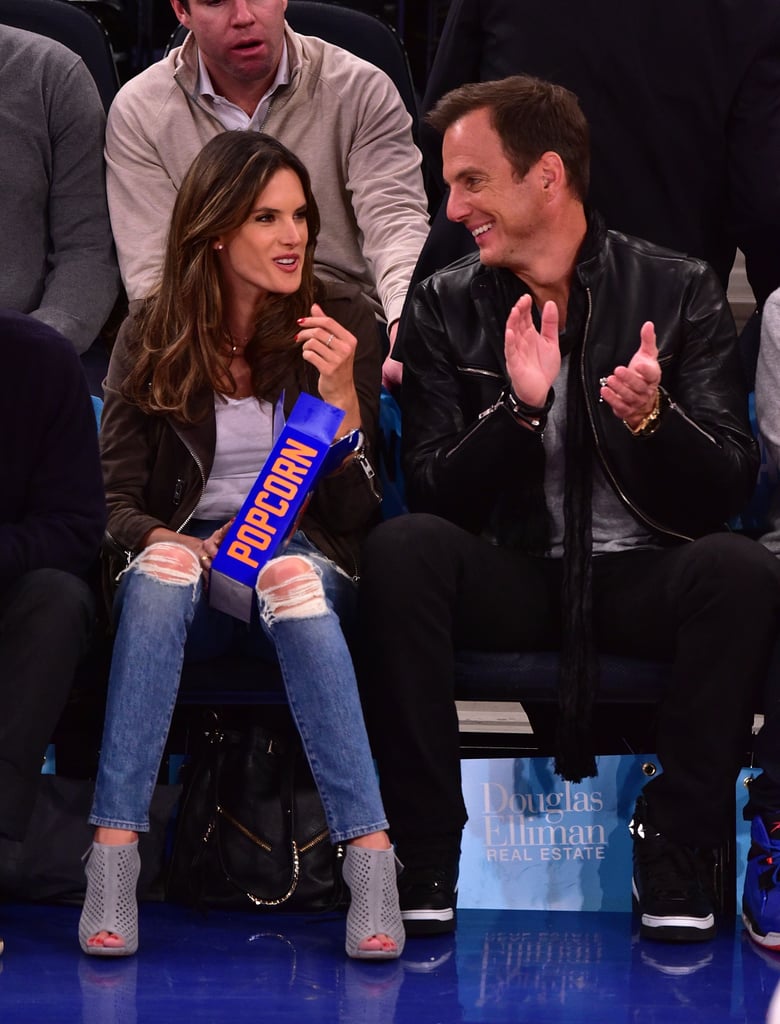 Alessandra Ambrosio and Will Arnett at Knicks Game | Photos