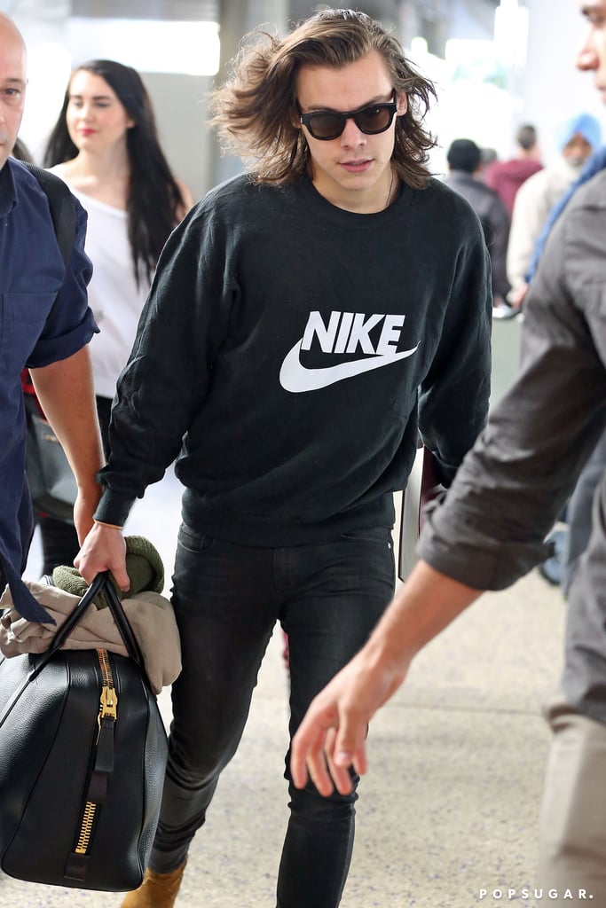 Harry Styles touched down at LAX on Friday.