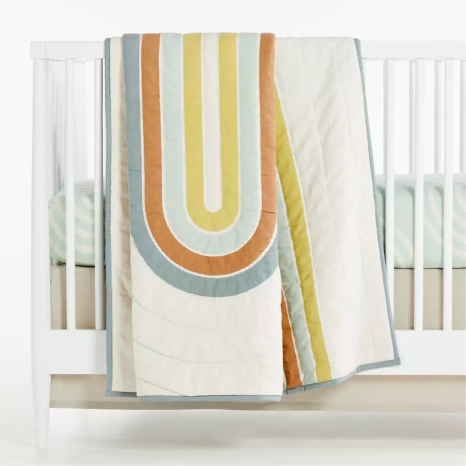 Crate and Barrel Linework Crib Quilt