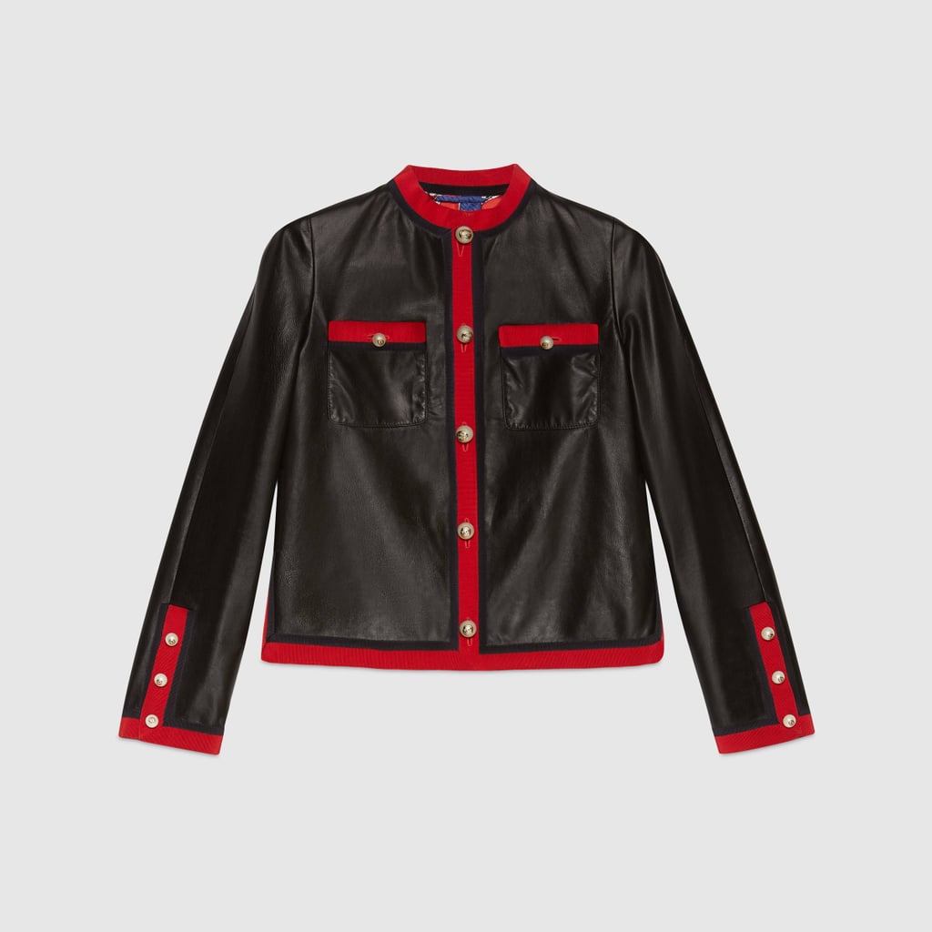 Gucci Leather Jacket With Grosgrain Trim ($4,200)